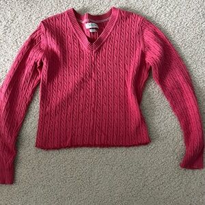 pink sweater